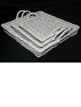 Tray willow antique white